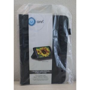 onn 0NA16TA007 Black Universal Tablet Case Compatible With Most  7" - 8" Tablets